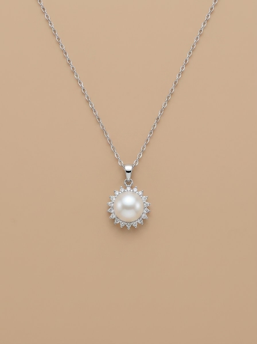 Pearl Pendant Necklace - Image 1