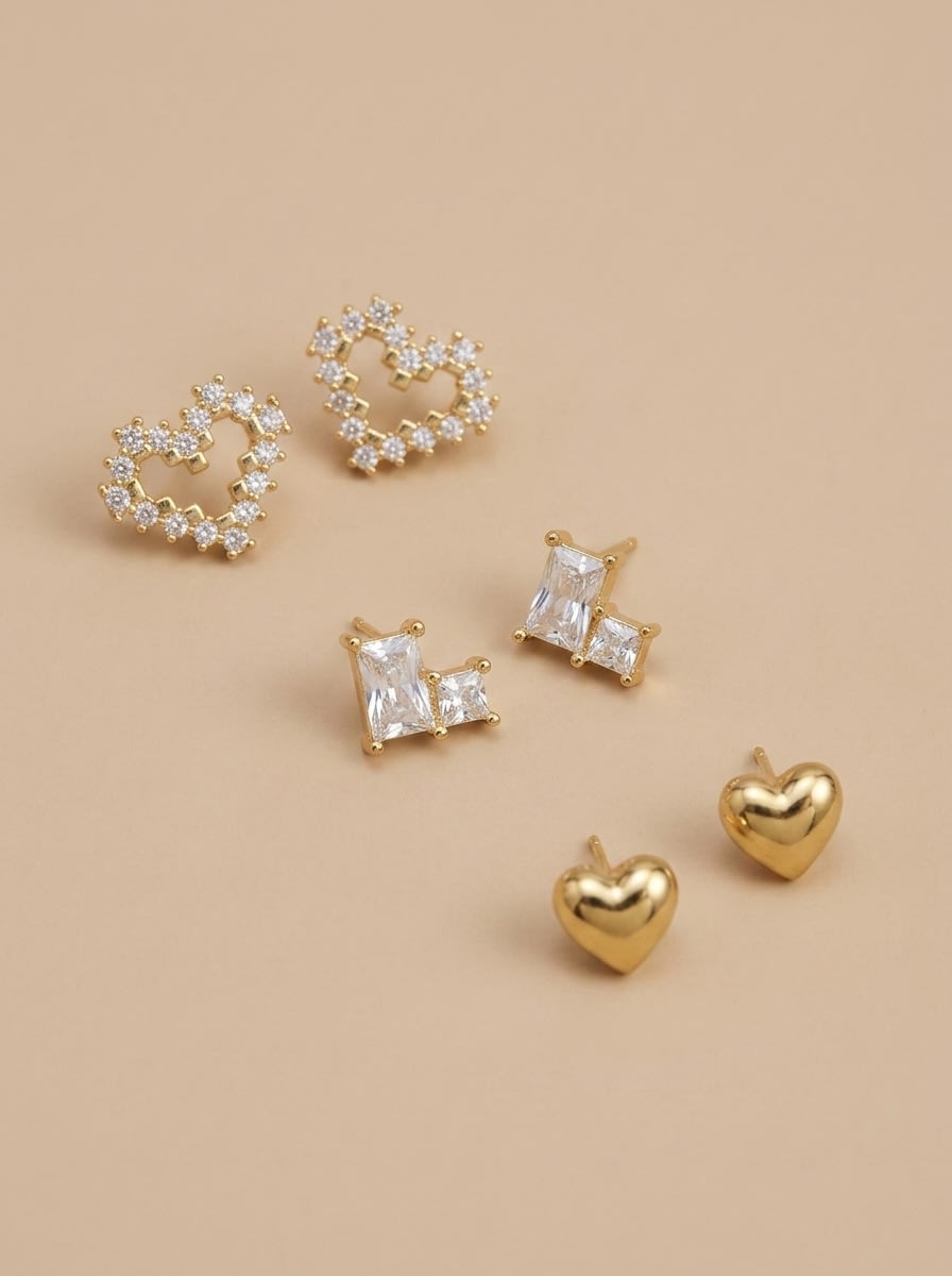 The Heart Trio Stud Set - Image 1