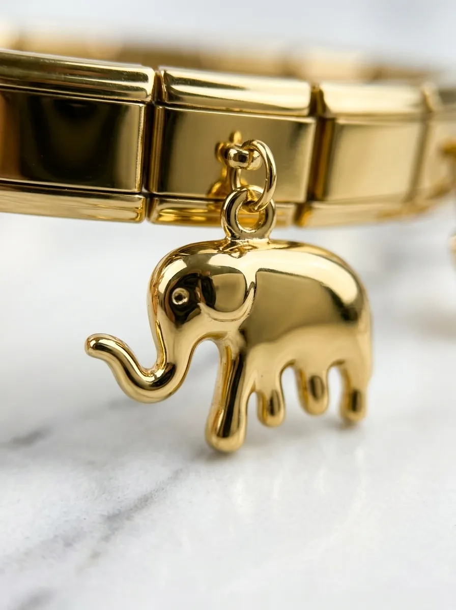 Golden Italian Charm Story Bracelet - Image 6