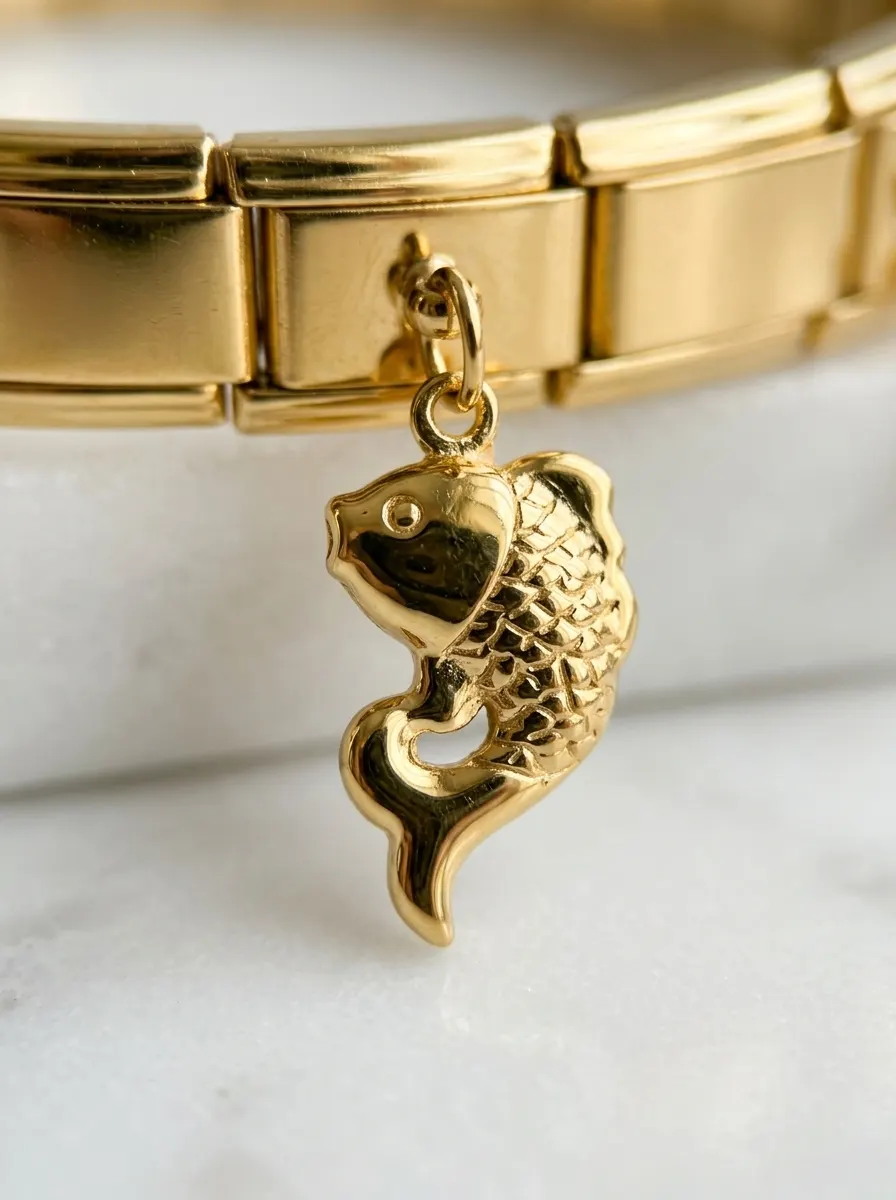 Golden Italian Charm Story Bracelet - Image 8