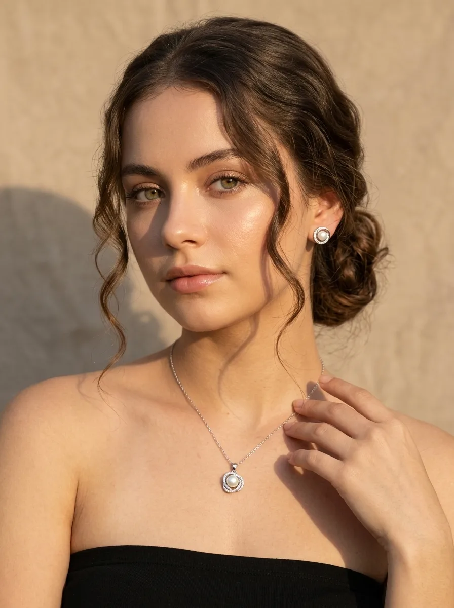 Classic Pearl Circle Set - Image 5