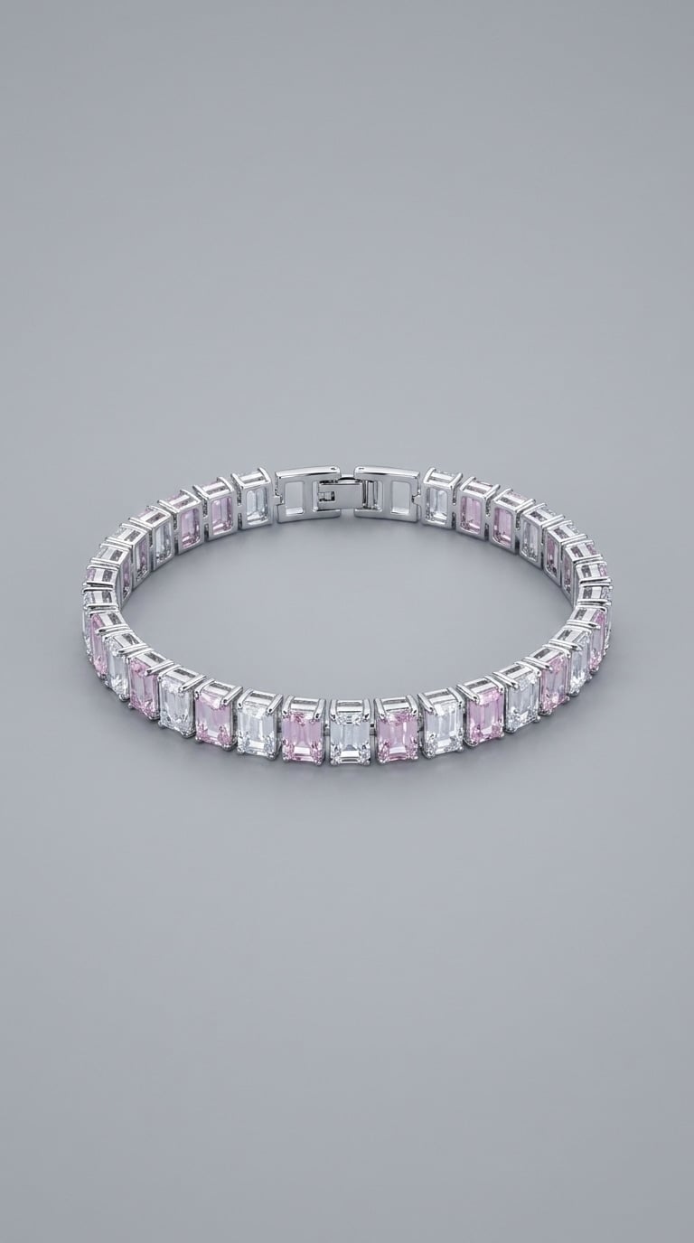BAGUETTE TENNIS BRACELET (Silver Prong Setting)