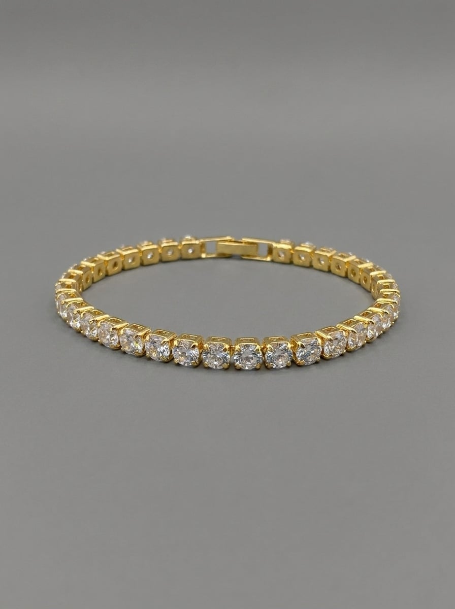Courtside Gold Tennis Bracelet