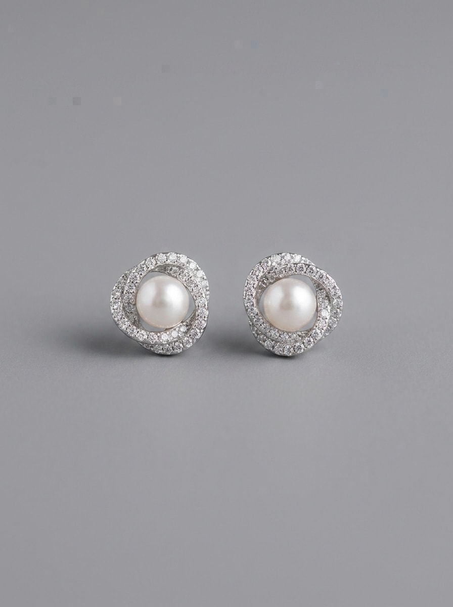Orbit Pearl Studs - Image 1