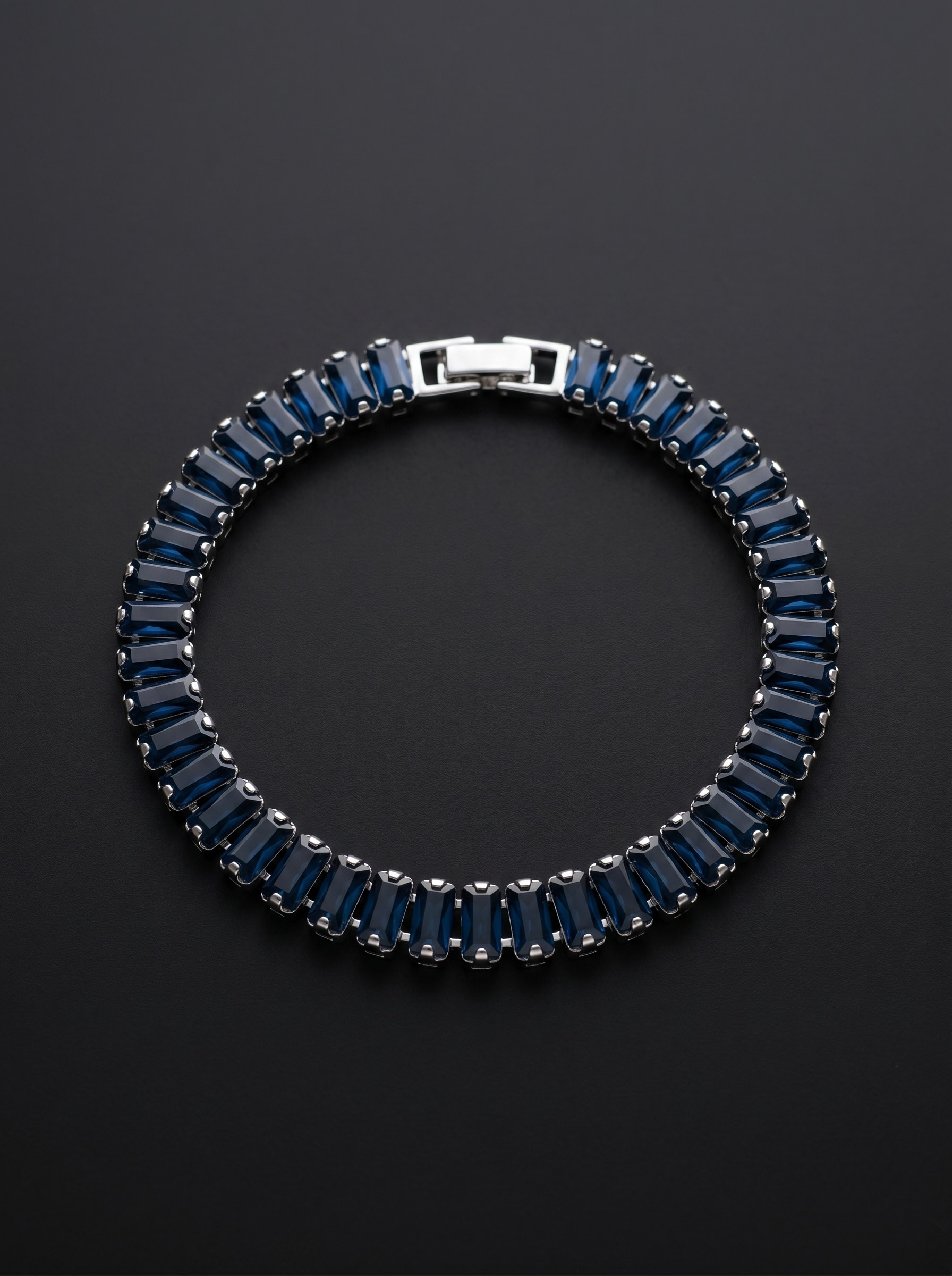 BAGUETTE TENNIS BRACELET (Silver Prong Setting) - Image 1