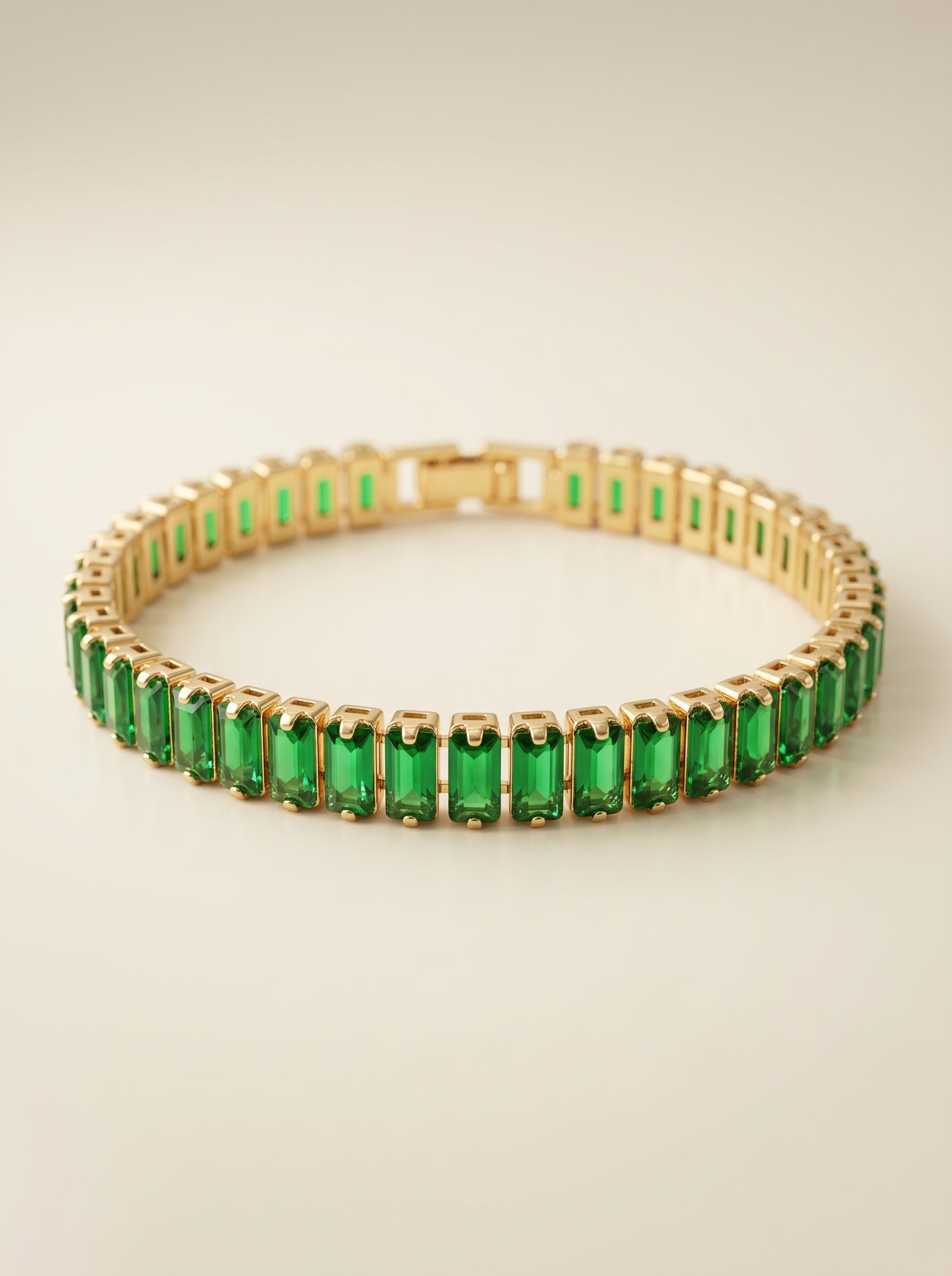 Baguette Tennis Bracelet (Gold prong setting) - Image 1