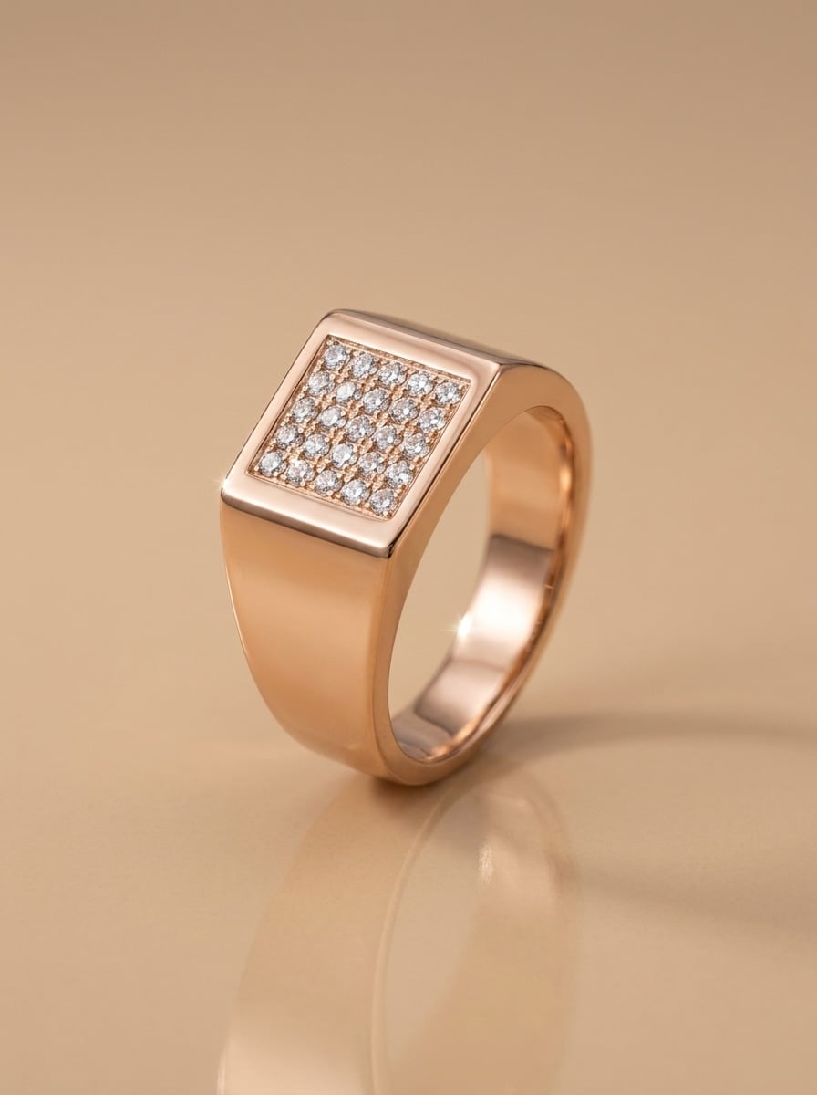 DIAMOND SIGNET RING
