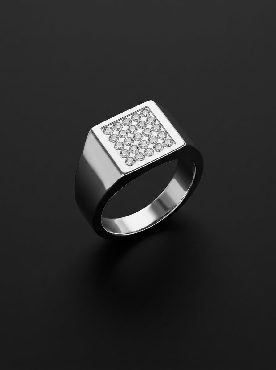 DIAMOND SIGNET RING