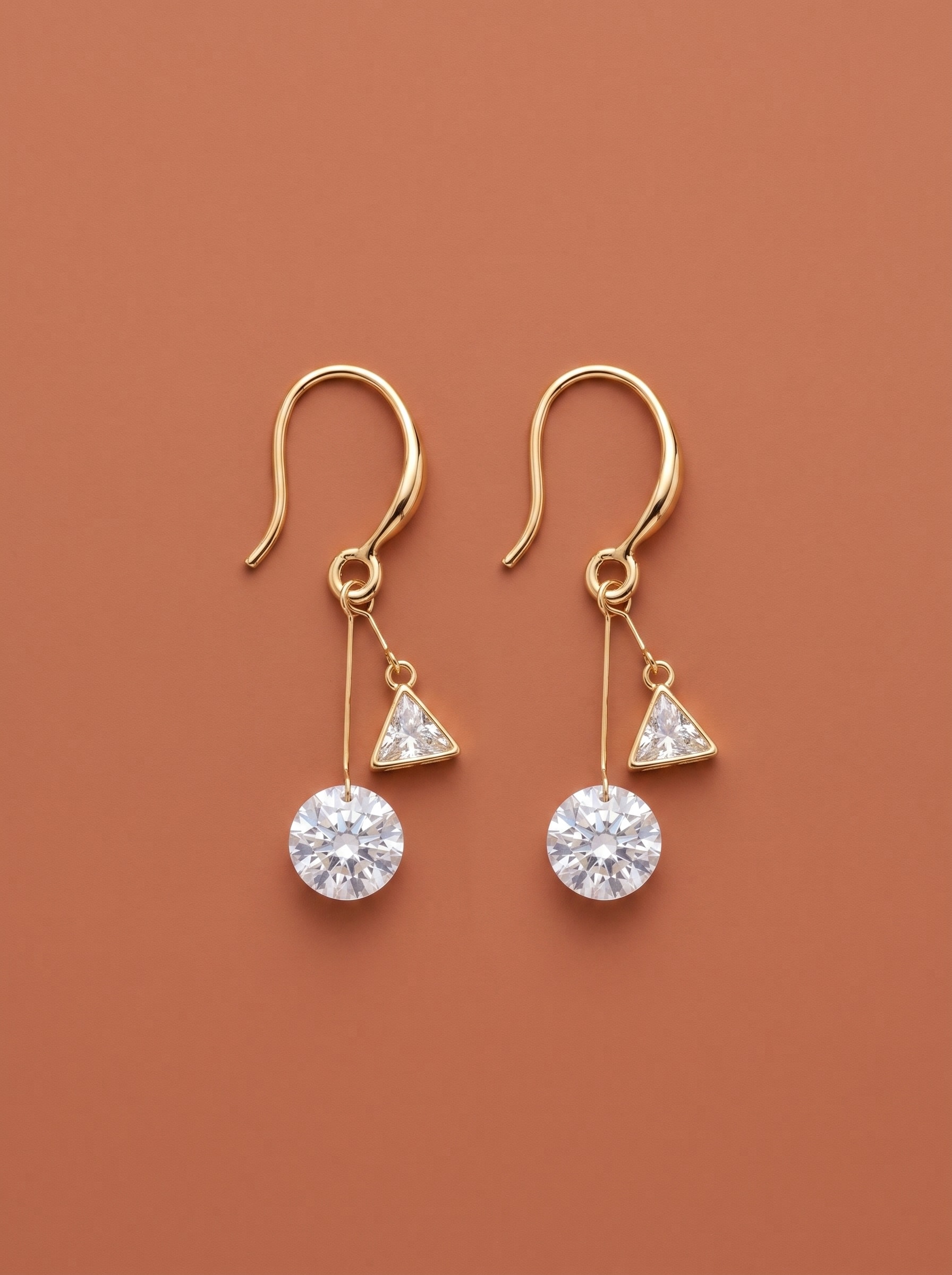 Geometric Drop Earrings - Image 1