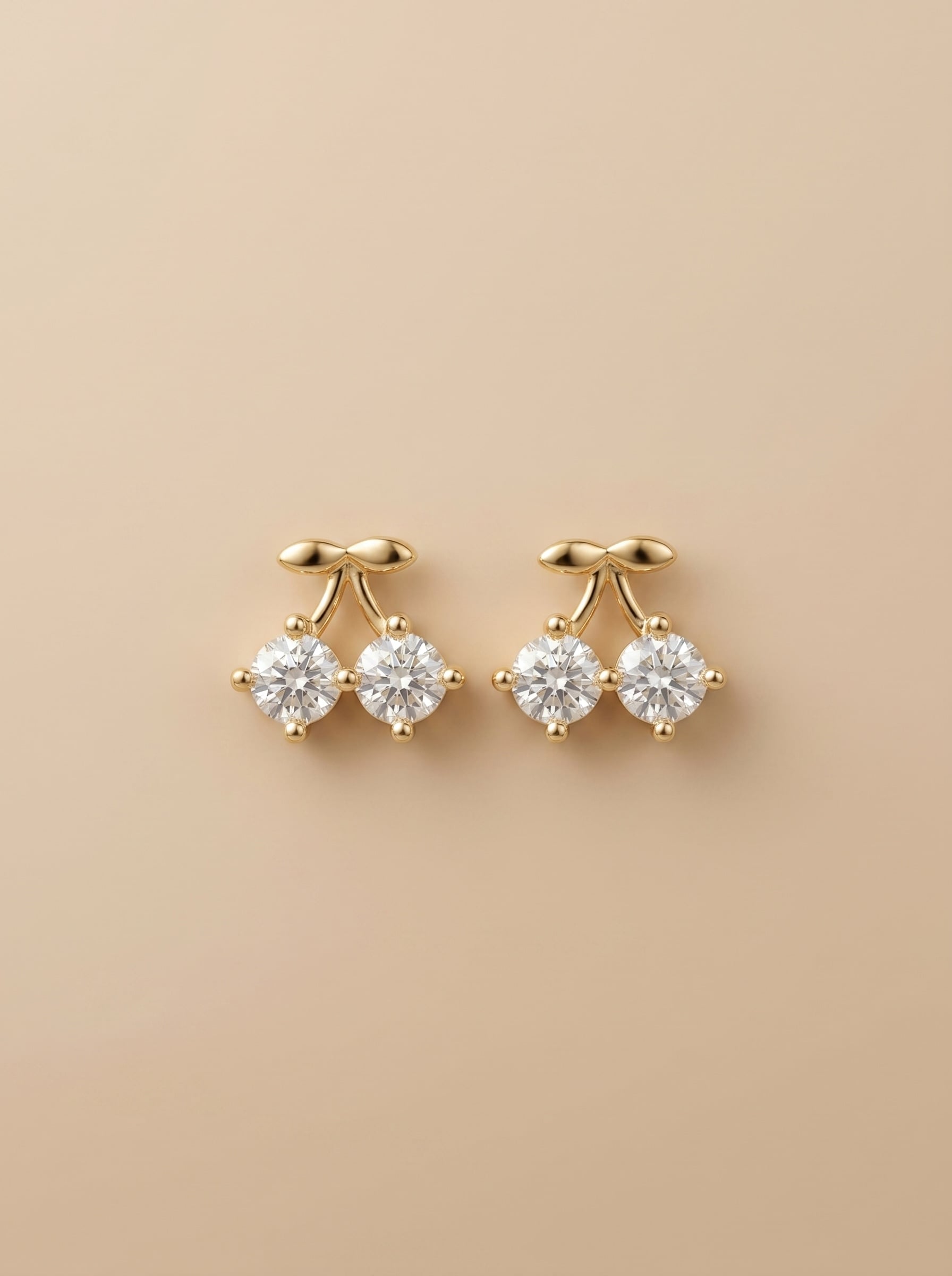 Twin Cherry Diamond Studs