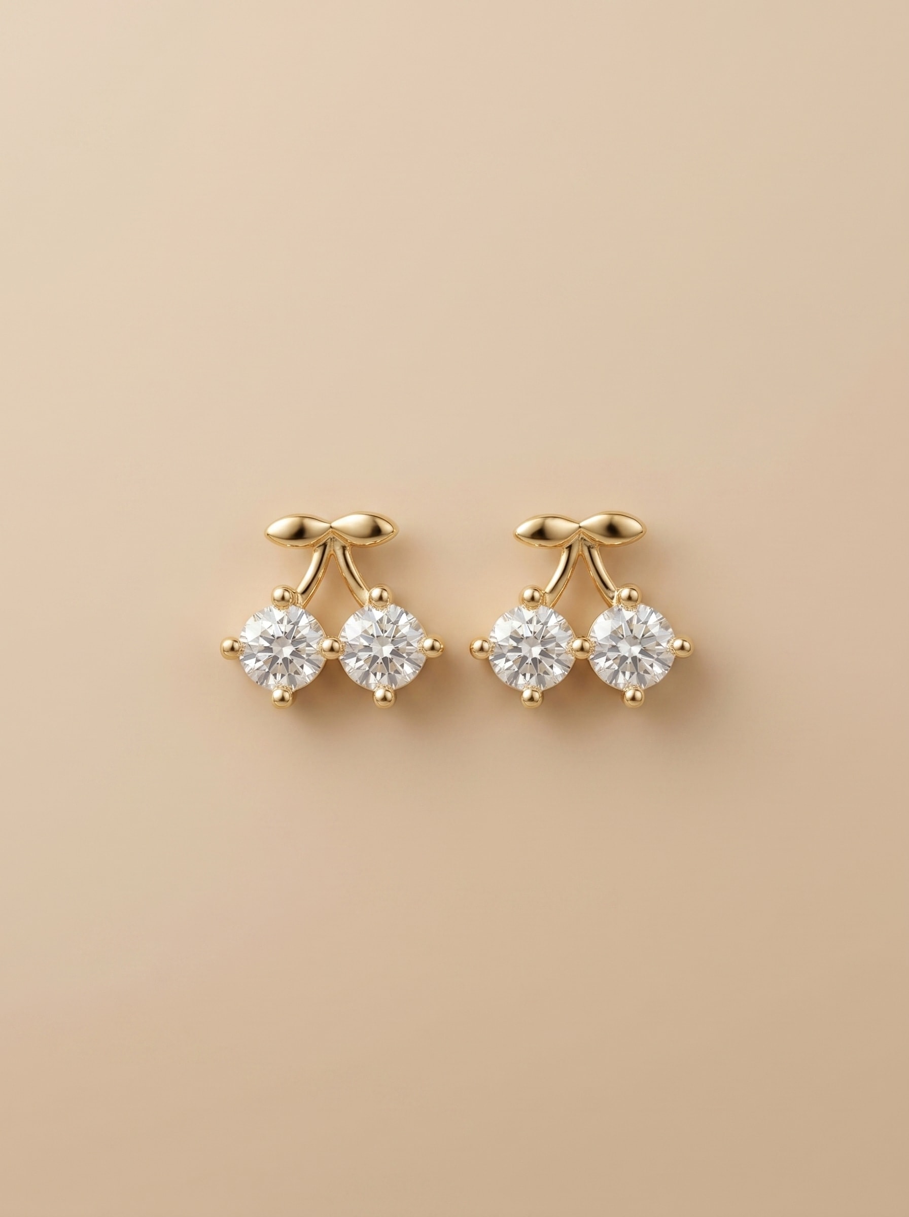 Twin Cherry Diamond Studs - Image 1